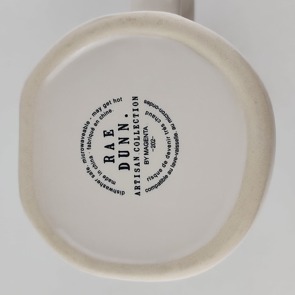 ⭐️2/ $50⭐️ Rae Dunn Artisan White Ceramic Mug Large Black  Letters BE HUMBLE - Picture 8 of 10